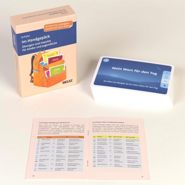 Preview: Inhalt der Schatzkiste: Das Set enthält die Ausgabe für Kinder und Jugendliche sowie die Version für Therapie und Beratung zur Erhöhung der Resilienz im Familienalltag.