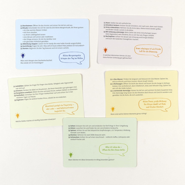 Preview: Karten und geöffnete Box: Praxisnahes Interventionsmaterial für das Teenager-Coaching und die Gruppentherapie zur Begleitung bei Werten und Sinnkrisen.