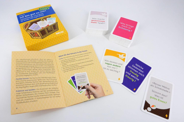 Preview: Selbstfürsorge | Psychotherapie | Kinder- und Jugendlichenpsychotherapie | Ressourcen | Beratung | Selbstwert | Kartenspiel | Therapiematerial